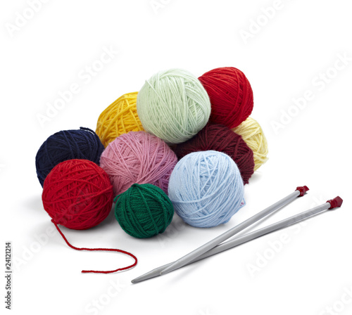 Billede på lærred wool knitting needlecraft
