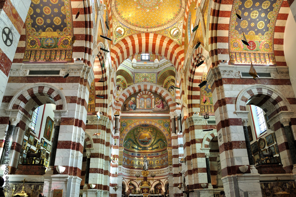 Inside of Notre Dame de la Garde, Marseille