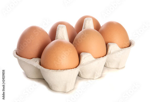 Half dozen fresh eggs cutout
