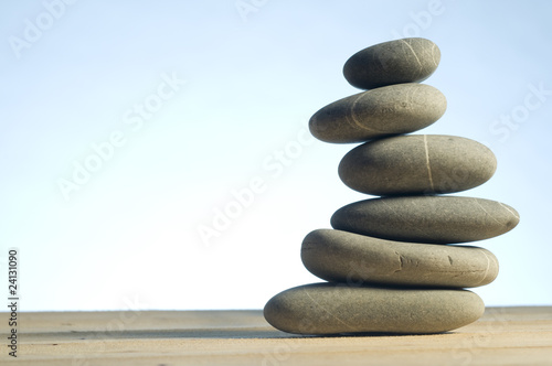 stones in balanced pile