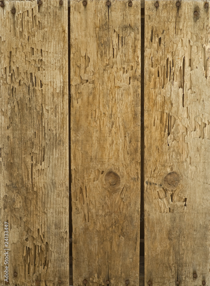 Obraz premium Old weathered and nailed wood planks