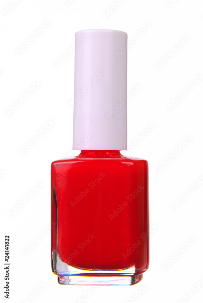 Red nailpolish isolated