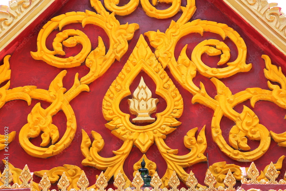 art on archway, Wat Hong Noi, Borabue, Mahasarakam