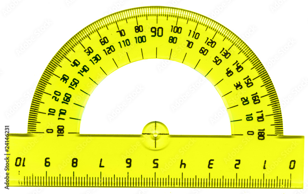 protractor yellow isolated Stock Photo Adobe Stock