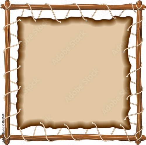 Sfondo di Cuoio su Telaio-Leather on Frame Background-Vector
