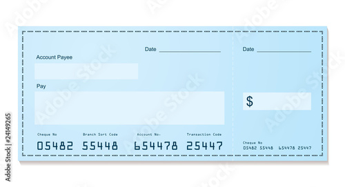 bank cheque old style