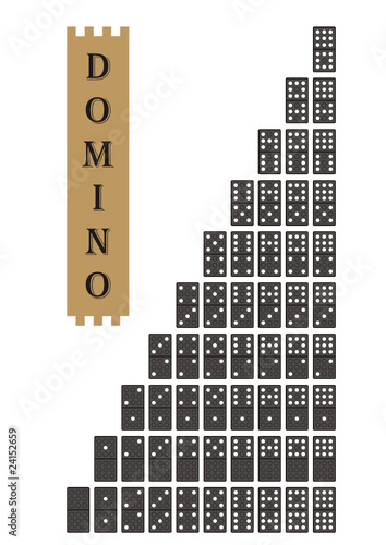 set of domino, vector