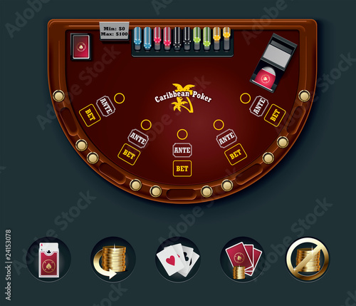Vector poker table layout