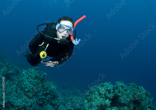 male scuba diver