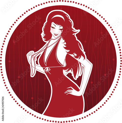 Elegant girl, vector