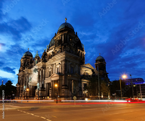 the Berliner Dom in the night in Berlin © Gary