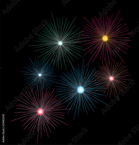 vector fireworks background