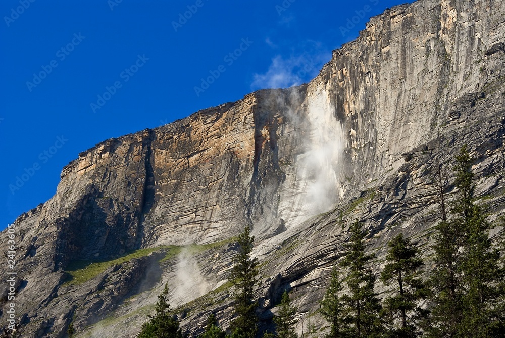 landslide in the mountains