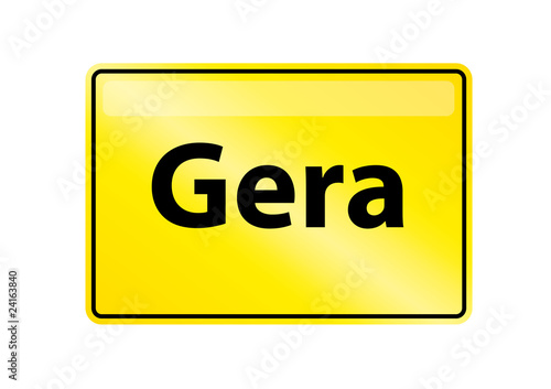 Ortsschild Gera