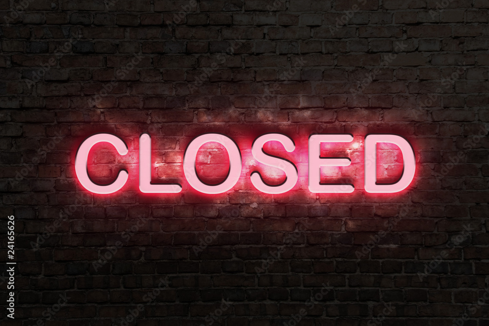 Obraz premium Neon Closed Sign