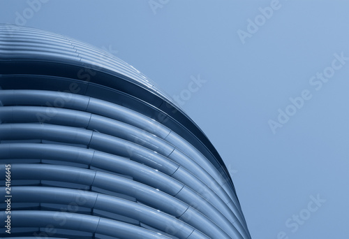 Abstract building in blue