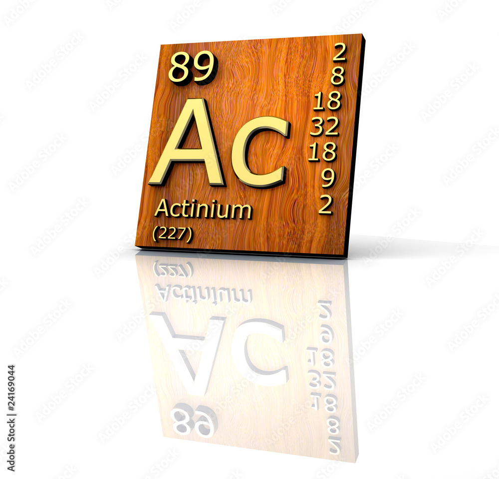 Actinium form Periodic Table of Elements - wood board Actinium form Periodic Table of Elements - wood board