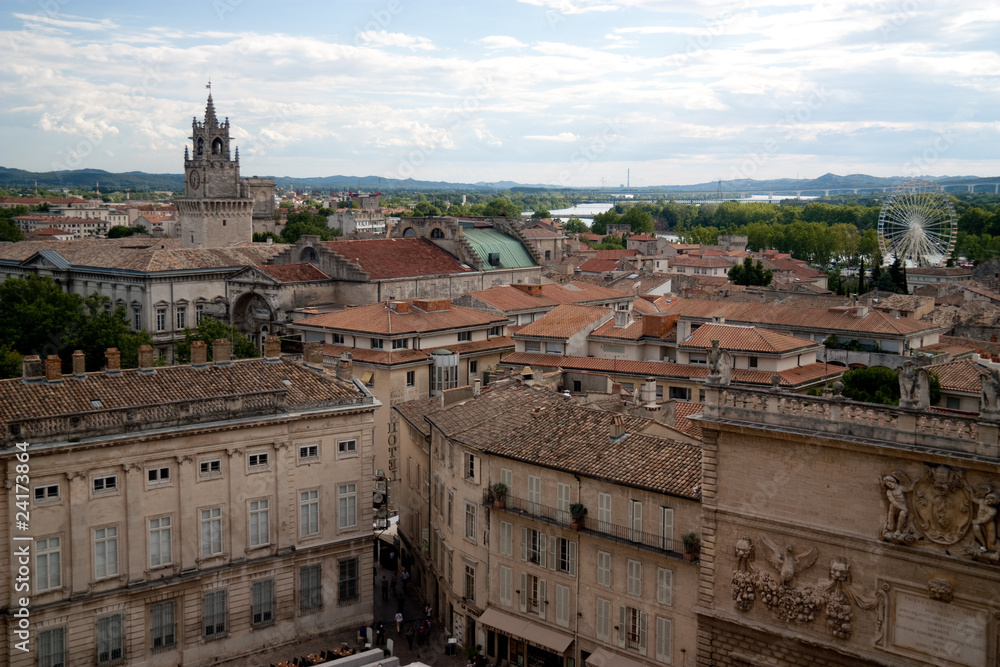 Vue sur Avignon depuis le palais des Papes