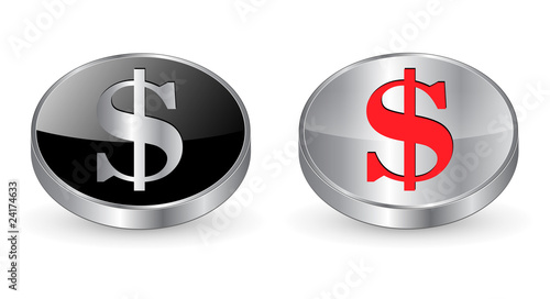 Dollar icon, button.