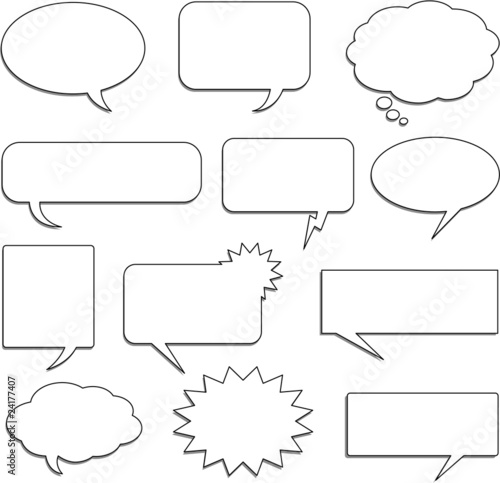 Speech bubbles and balloon