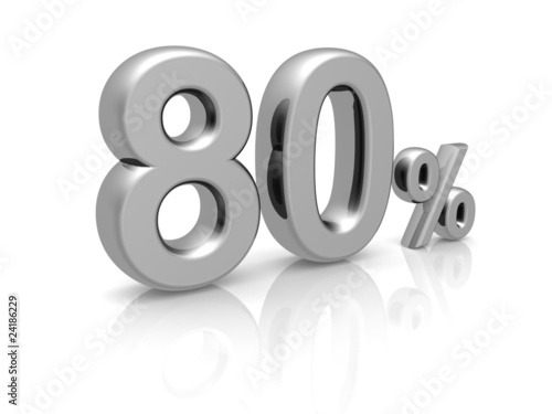 80 percents discount symbol photo