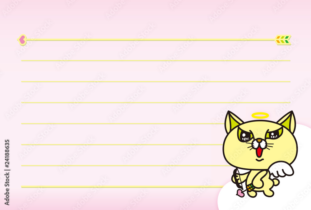 キューピットのメッセージカード