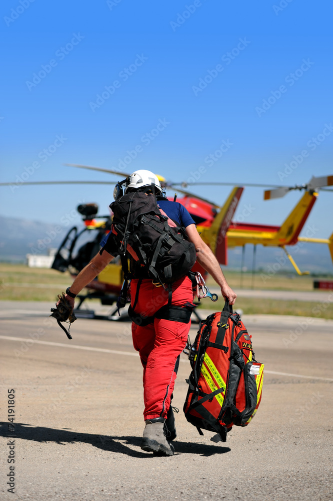 Obraz premium secouriste helico