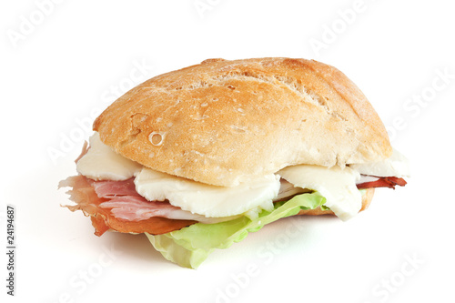 jam mozzarella and lettuce sandwhich photo