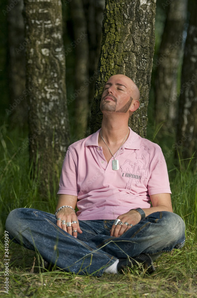 Obraz premium Meditation-Mann