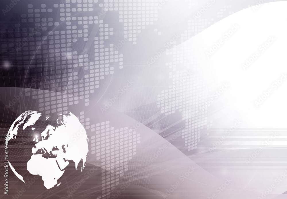 Naklejka premium Europe map technology-style artwork