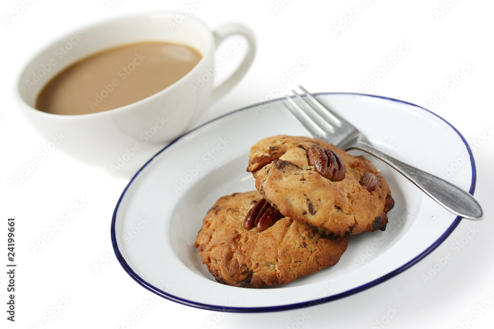 Coffee with milk and Cookies Coffee with milk and Cookies