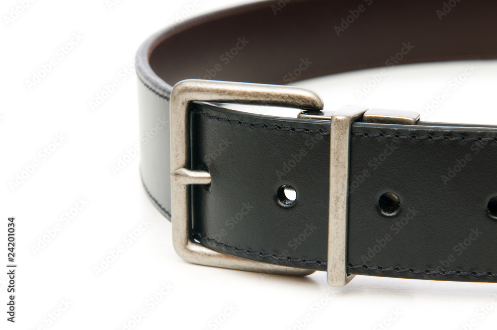 Leather belt isolated on the white background Leather belt isolated on the white background