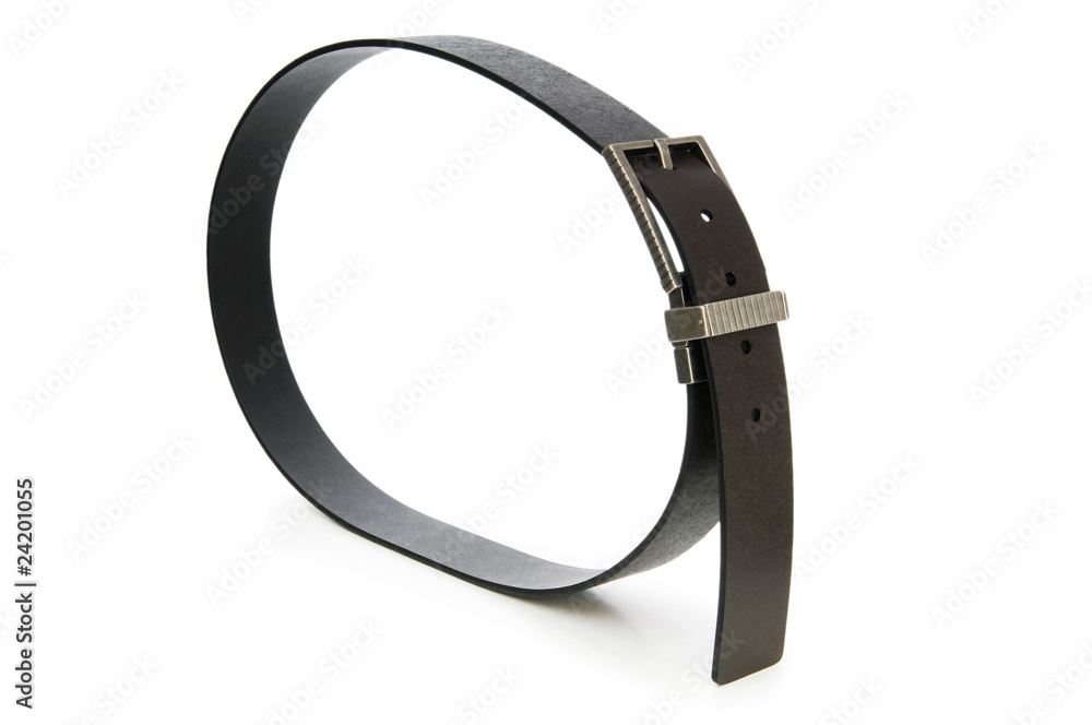 Leather belt isolated on the white background Leather belt isolated on the white background