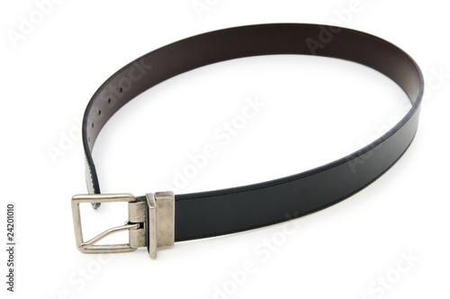 Leather belt isolated on the white background