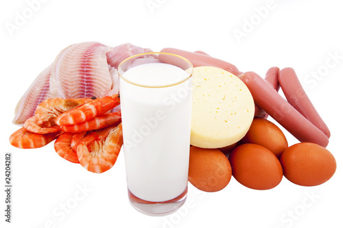 protein products isolated on white background