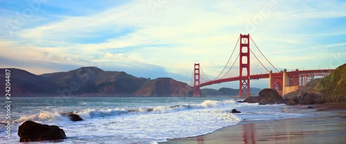 Obraz  z motywem Golden Gate Bridge Panorama