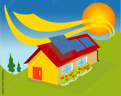 solar energy panels house ecology