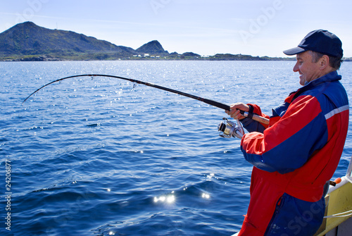 Fisherman with a spinning