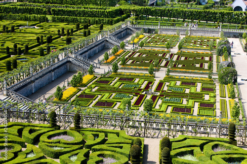 Villandry Castle's garden, Indre-et-Loire, Centre, France