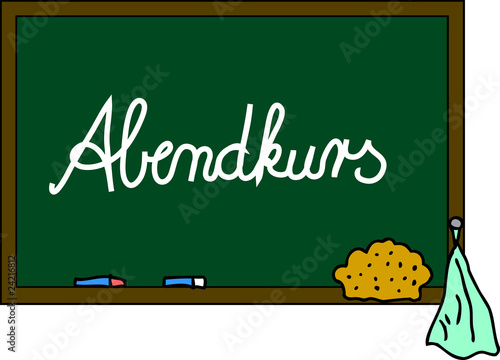 Schultafel Abendkurs