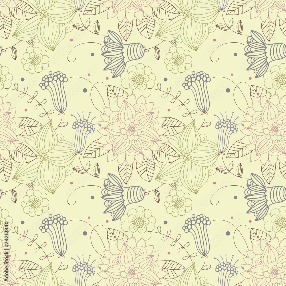 Seamless vector texture with flowers Seamless vector texture with flowers