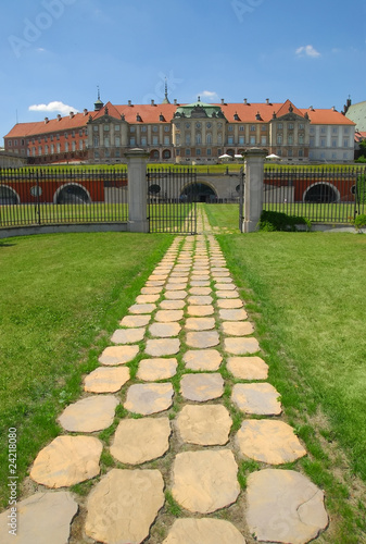 Royal Castle with path and open gate
