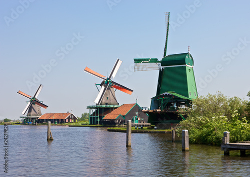 Windmills at the Zaanse Schans  Netherlands