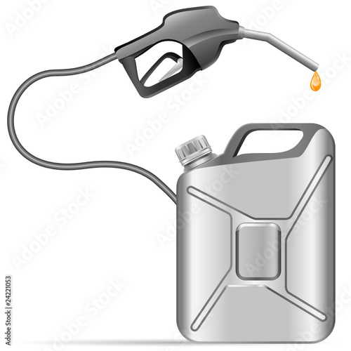 Benzinkanister und Zapfpistole