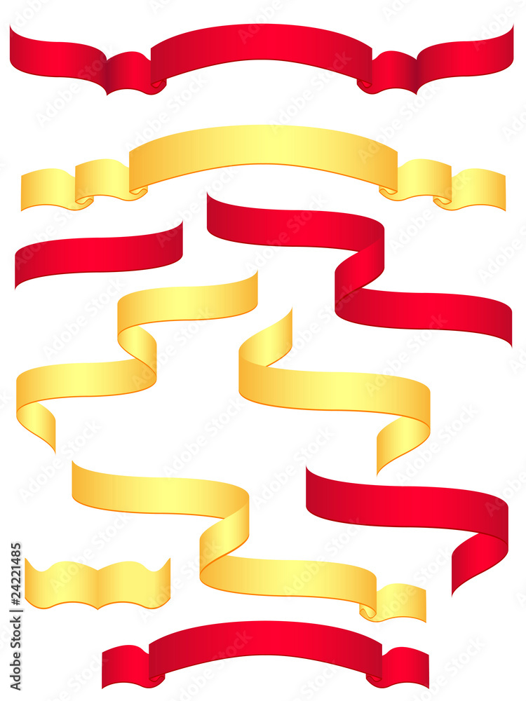 Obraz premium red and yellow banners