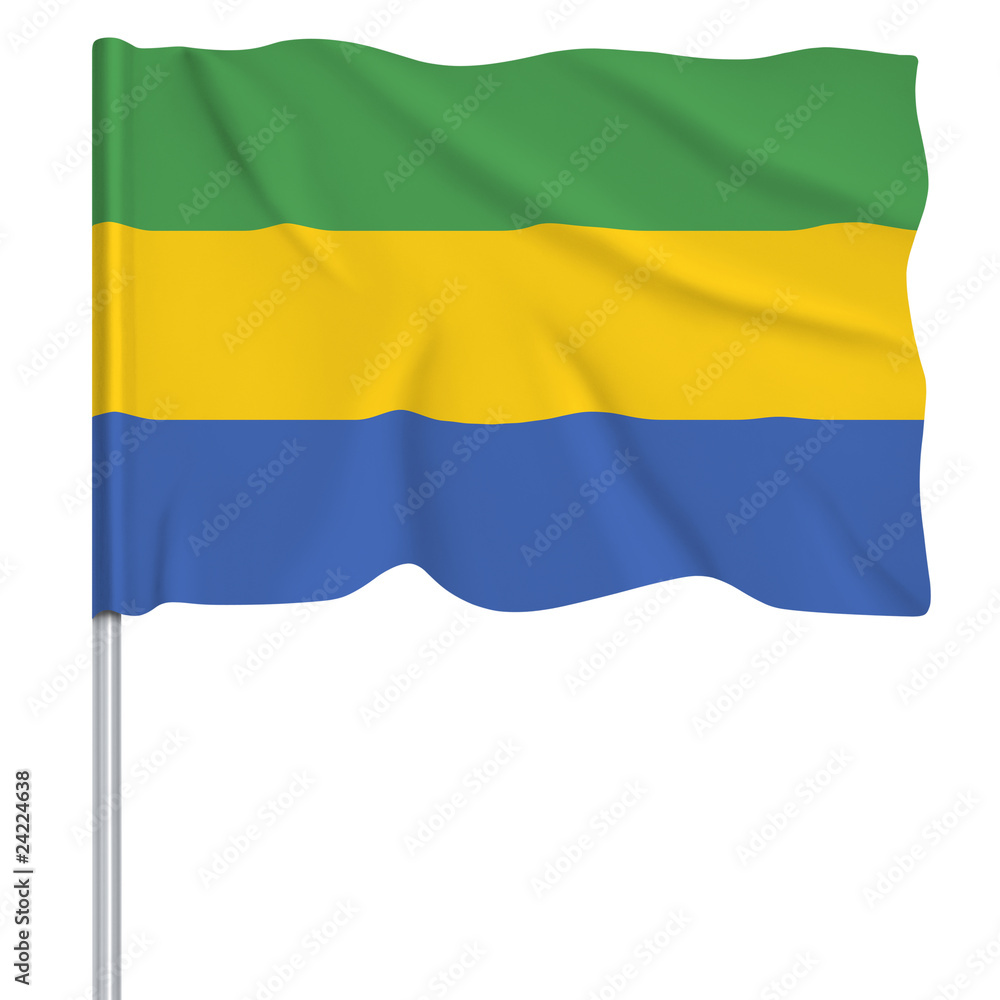 Flaggenserie-Mittel-Afrika Gabun Flaggenserie-Mittel-Afrika Gabun