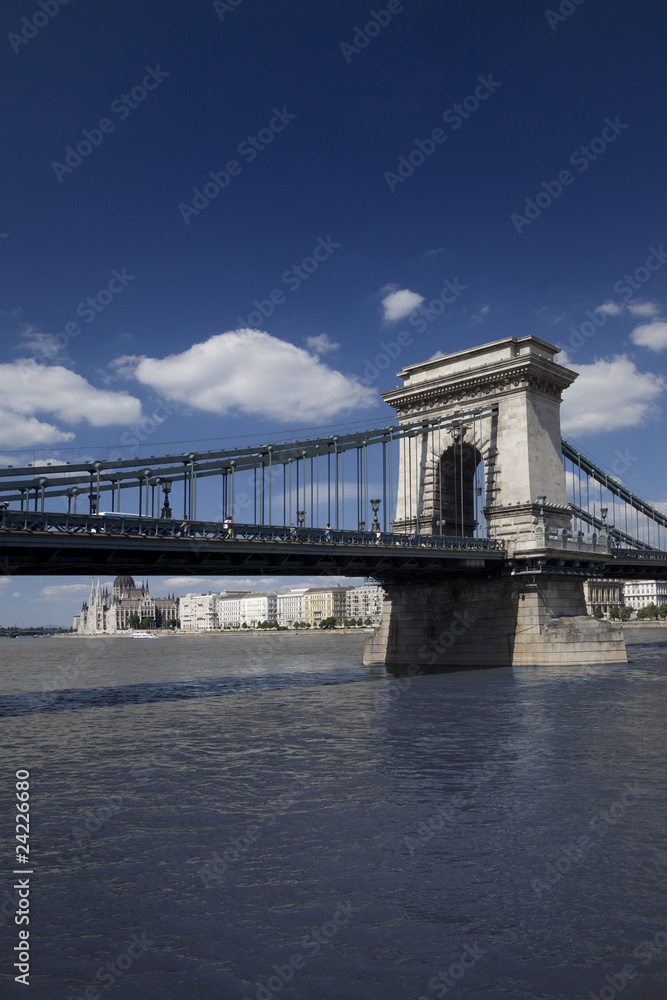 Budapest, Chain bridge and Parliament