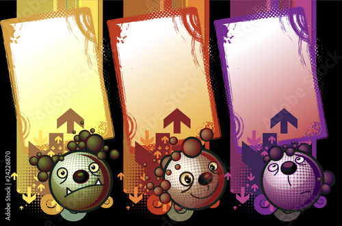 Banners de criaturas con algunas expresiones