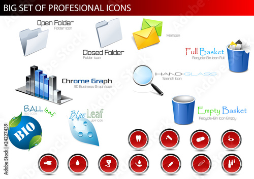 Set of professional icons.