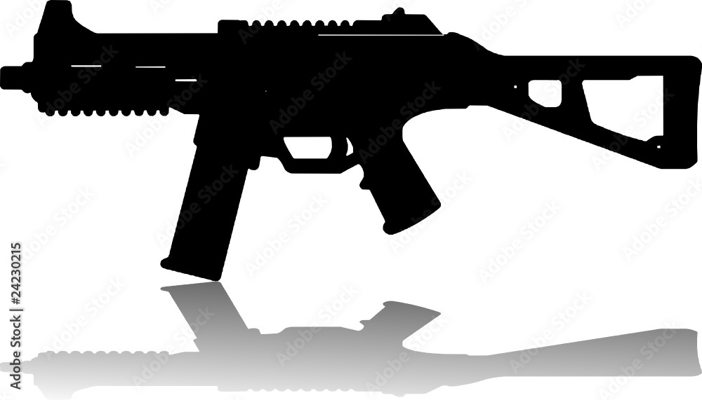 automatic rifle vector illustration